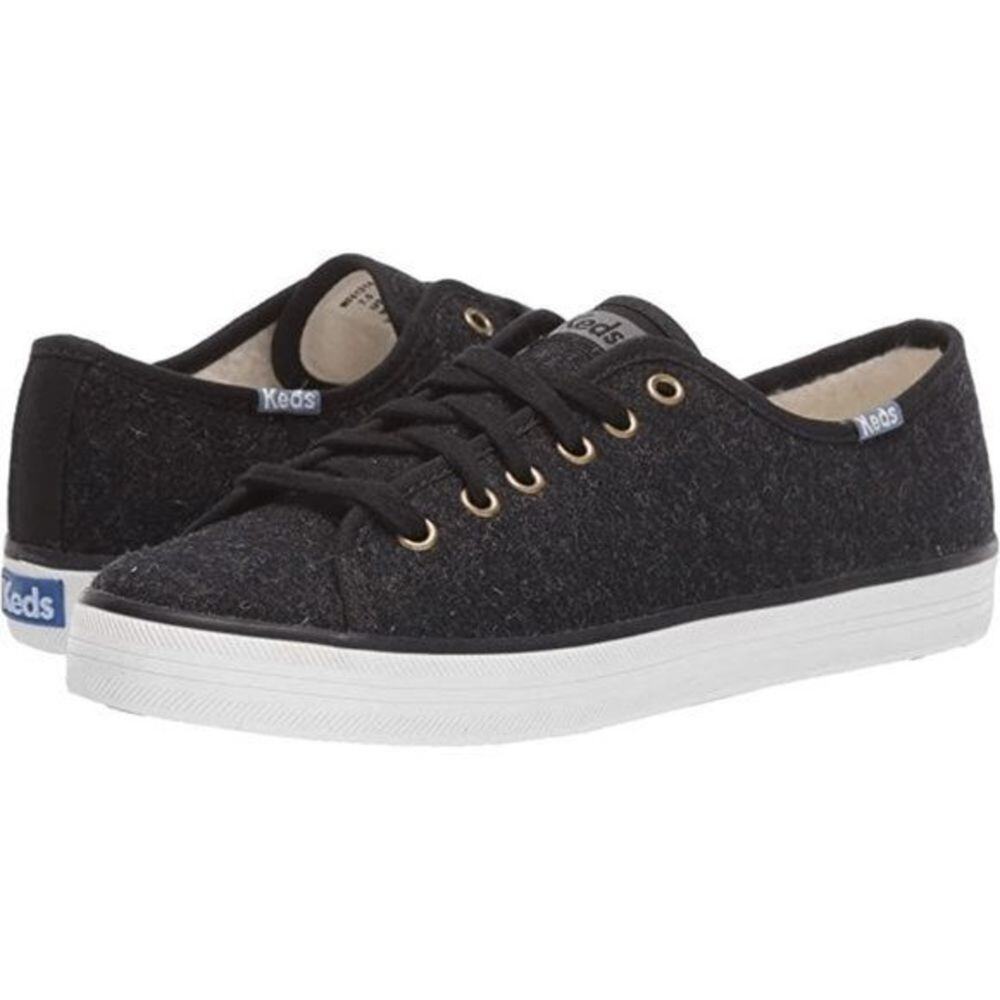 Keds Women’s Kickstart Wool Blend Faux Shearling Lined Sneakers Black Size 5